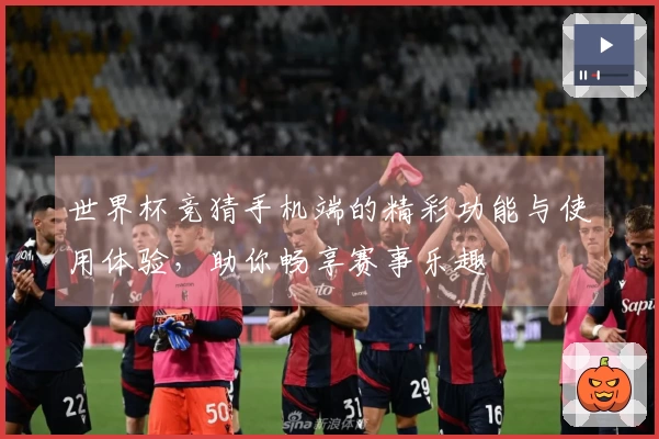 世界杯竞猜手机端的精彩功能与使用体验，助你畅享赛事乐趣