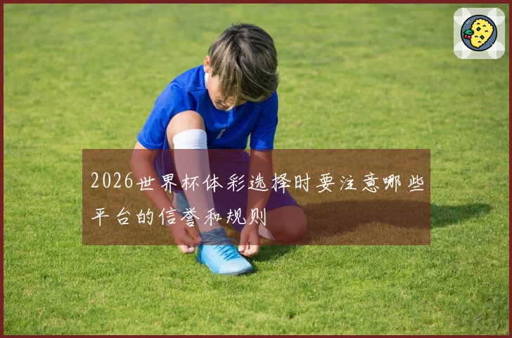 2026世界杯体彩选择时要注意哪些平台的信誉和规则